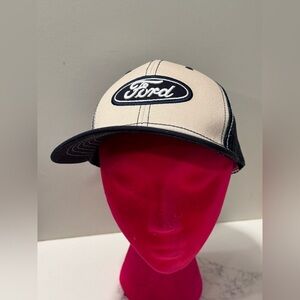 Ford Two-Tone Beige and Blue Snap Back Hat